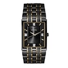 Thumbnail Image 1 of Men's Bulova Diamond Accent Two-Tone Watch with Rectangular Black Dial (Model: 98D004)