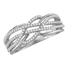 Thumbnail Image 1 of 1/4 CT. T.W. Diamond Loose Braid Ring in Sterling Silver