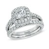 Thumbnail Image 0 of 2 CT. T.W. Diamond Square Frame Bridal Set in 14K White Gold