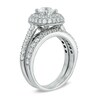 Thumbnail Image 1 of 2 CT. T.W. Diamond Square Frame Bridal Set in 14K White Gold