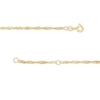 Thumbnail Image 2 of 2.1mm Singapore Chain Anklet in Solid 10K Gold - 10"