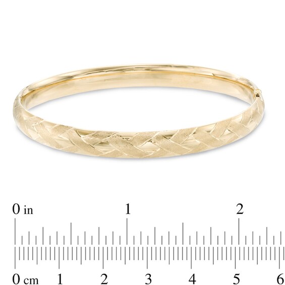 Basket Weave Bangle in 10K Gold