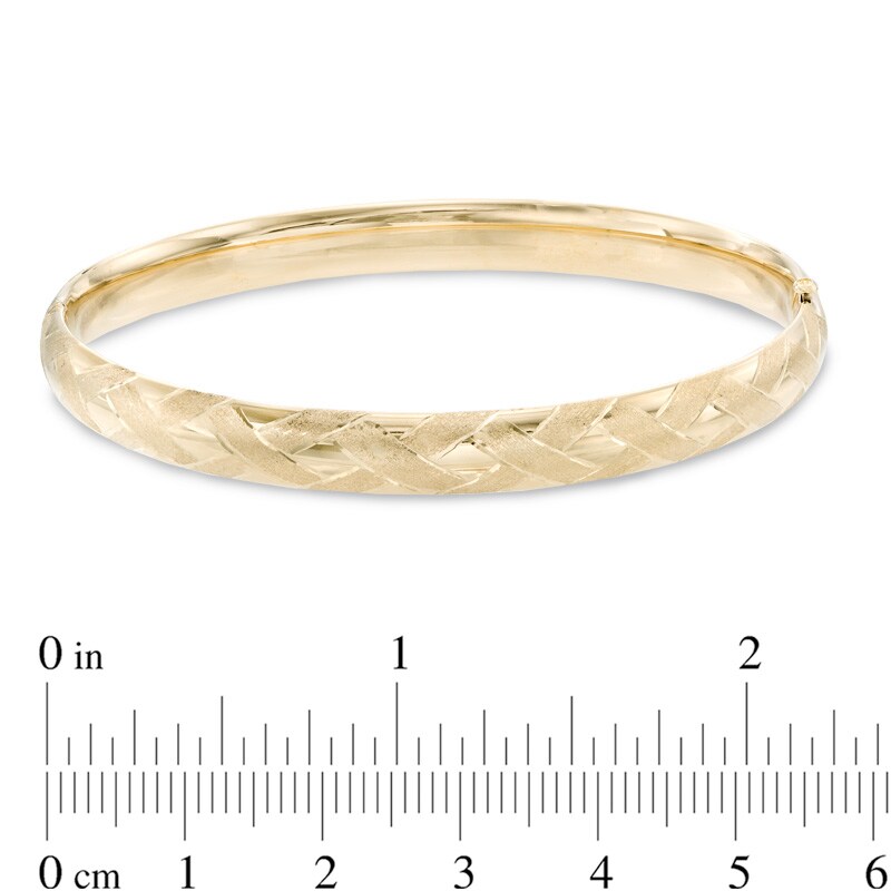 Main Image 2 of Basket Weave Bangle in 10K Gold