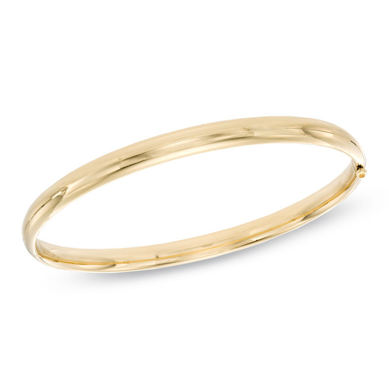 Main Image 1 of Polished Bangle in 10K Gold