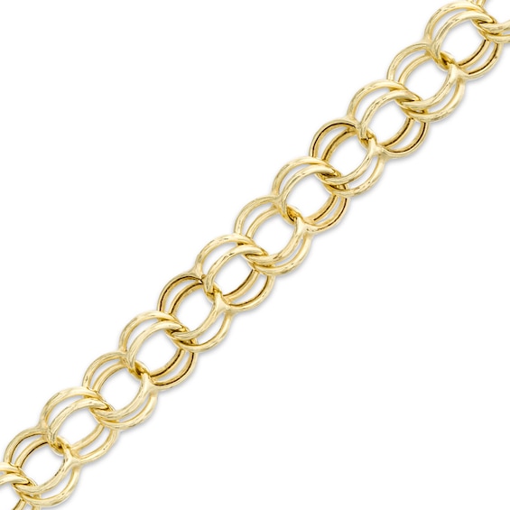 Charm Bracelet in 10K Gold - 7.25"