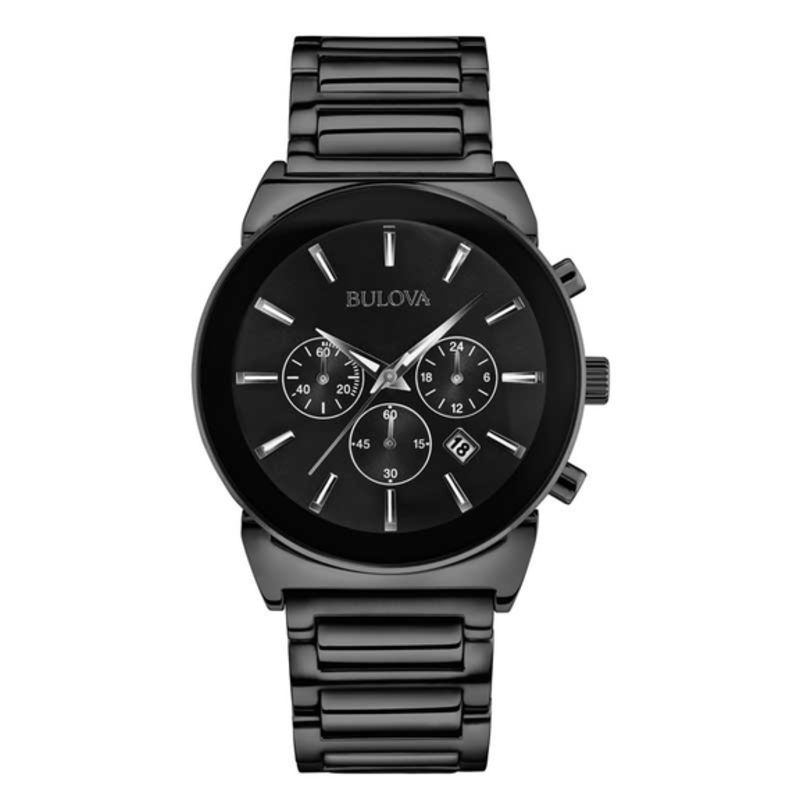 Main Image 1 of Men's Bulova Chronograph Black IP Watch (Model: 98B215)