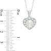 Thumbnail Image 3 of 5.5-7.5mm Freshwater Cultured Pearl and Lab-Created White Sapphire Pendant, Ring and Earrings Set in Sterling Silver