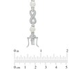 Thumbnail Image 2 of 5.5-6.0mm Freshwater Cultured Pearl and Lab-Created White Sapphire Infinity Bracelet in Sterling Silver-7.75"