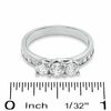 Thumbnail Image 3 of 1-1/2 CT. T.W. Diamond Three Stone Ring in 10K White Gold