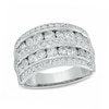 Thumbnail Image 0 of 2 CT. T.W. Diamond Multi-Row Band in 14K White Gold