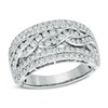 Thumbnail Image 1 of 1-1/4 CT. T.W. Diamond Center Braid Band in 14K White Gold