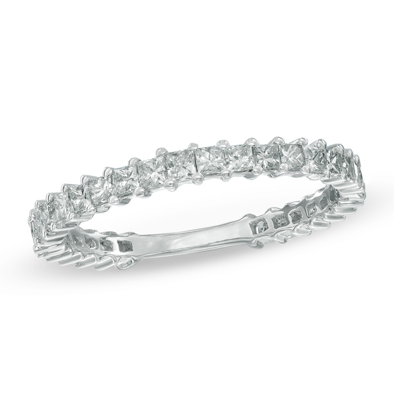 Main Image 1 of 1 CT. T.W. Princess-Cut Diamond Eternity Band in 14K White Gold
