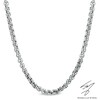 Thumbnail Image 0 of Men's Signature Tag Box Chain Necklace in Stainless Steel - 30"