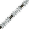 Thumbnail Image 1 of Carbon Fiber and Diamond Accent Bracelet in Stainless Steel - 8.5"