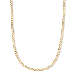 10K Hollow Gold Curb Chain - 18"
