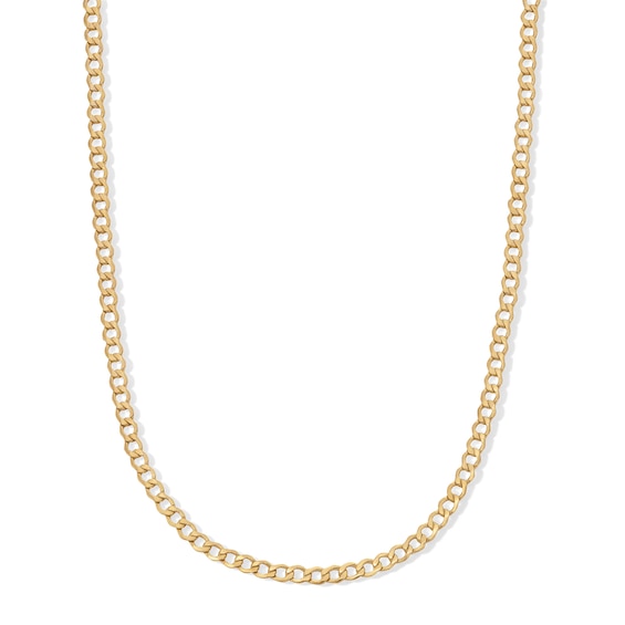 10K Hollow Gold Curb Chain - 18"