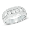Thumbnail Image 0 of Men's 1/2 CT. T.W. Diamond Three Stone Ring in 10K White Gold