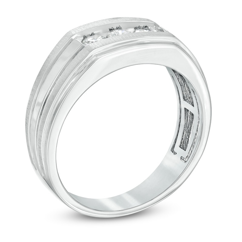 Main Image 2 of 1/2 CT. T.W. Diamond Three Stone Ring in 10K White Gold