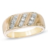 Thumbnail Image 0 of Men's 1/2 CT. T.W. Diamond Slant Ring in 10K Gold