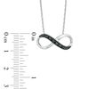 Thumbnail Image 1 of Black Diamond Accent Sideways Infinity Necklace in Sterling Silver - 16"