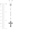 Thumbnail Image 3 of Men's Rosary Necklace in Two-Tone Stainless Steel - 24"