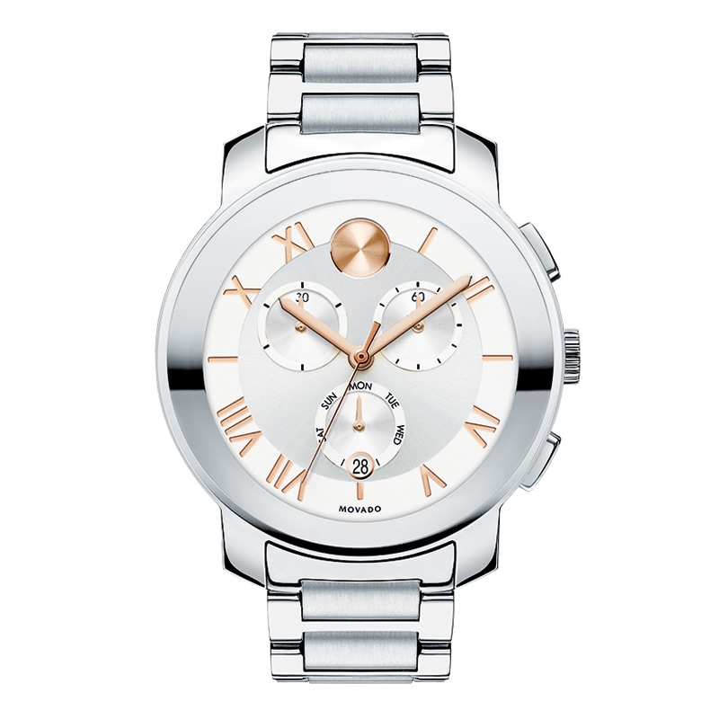 Ladies' Movado Bold® Chronograph Watch with Silver Dial (Model: 3600205)