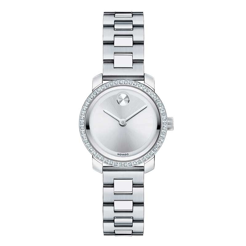 Main Image 1 of Ladies' Movado Bold® Diamond Accent Watch with Silver Dial (Model: 3600214)