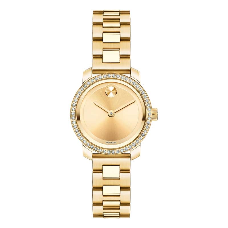 Main Image 1 of Ladies' Movado Bold® Diamond Accent Watch with Gold Dial (Model: 3600215)