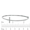 Thumbnail Image 2 of 1/10 CT. T.W. Diamond Sideways Cross Bangle in Sterling Silver