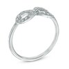 Thumbnail Image 2 of 1/10 CT. T.W. Diamond Sideways Infinity Ring in Sterling Silver