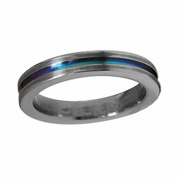 Radiance by Edward Mirell Men's 4.0mm Anodized Wedding Band in Titanium