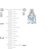 Thumbnail Image 2 of 6.0mm Cushion-Cut Aquamarine and Diamond Accent Stud Earrings in 10K White Gold