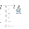 Thumbnail Image 1 of 6.0mm Cushion-Cut Aquamarine and Diamond Accent Stud Earrings in 10K White Gold