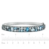 Thumbnail Image 2 of Multi-Shaped Blue and White Topaz Bangle in Sterling Silver