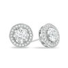 Thumbnail Image 2 of 6.5mm Freshwater Cultured Pearl and Lab-Created White Sapphire Earrings and Jacket Set in Sterling Silver