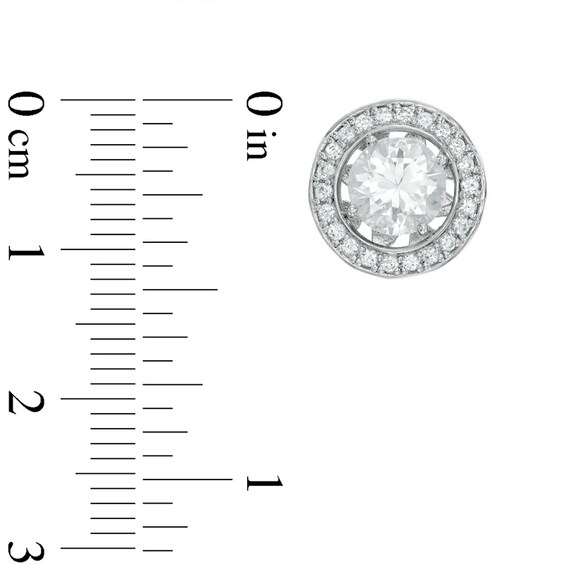 6.5mm Freshwater Cultured Pearl and Lab-Created White Sapphire Earrings and Jacket Set in Sterling Silver