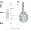 Thumbnail Image 1 of 1/2 CT. T.W. Diamond Vintage-Style Frame Teardrop Earrings in 10K White Gold