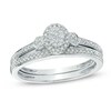 Thumbnail Image 1 of 1/5 CT. T.W. Oval-Shaped Multi-Diamond Bridal Set in 10K White Gold
