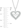 Thumbnail Image 2 of 1/8 CT. T.W. Diamond "MOM" Heart Pendant in Sterling Silver