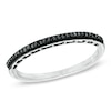 Thumbnail Image 1 of 1/20 CT. T.W. Black Diamond Band in 10K White Gold