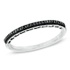 Thumbnail Image 0 of 1/20 CT. T.W. Black Diamond Band in 10K White Gold