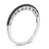 Thumbnail Image 1 of 1/20 CT. T.W. Black Diamond Band in 10K White Gold