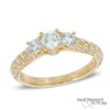 Thumbnail Image 1 of 1 CT. T.W. Diamond Past Present Future® Vintage-Style Engagement Ring in 14K Gold