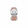 Thumbnail Image 1 of Persona® Sterling Silver and 18K Rose Gold Plate "XOXO" Cubic Zirconia Charm