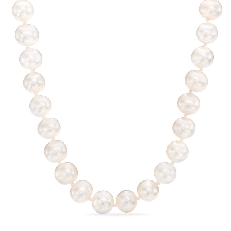 Main Image 1 of 7.0-8.0mm Freshwater Cultured Pearl Strand Necklace with 14K Gold Clasp