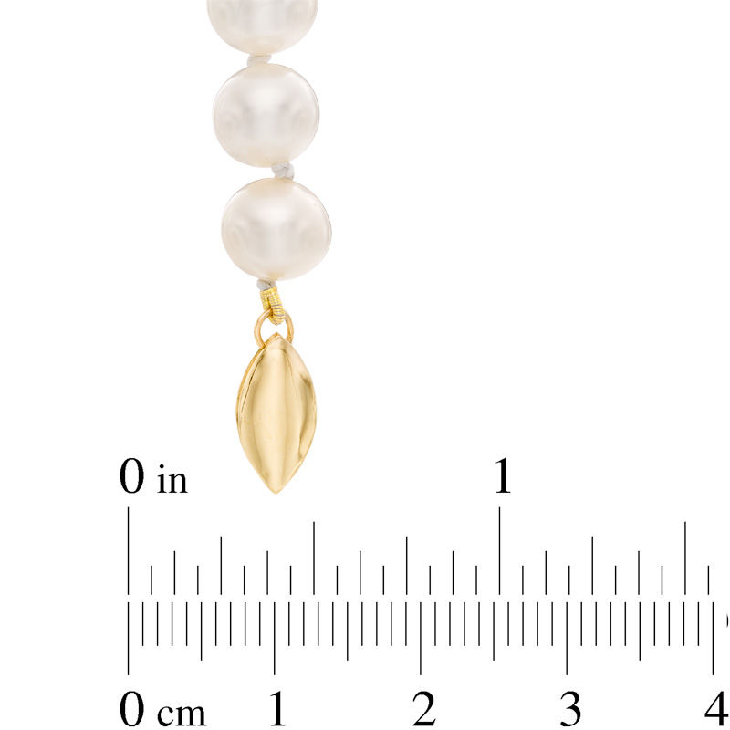 Main Image 2 of 7.0-8.0mm Freshwater Cultured Pearl Strand Necklace with 14K Gold Clasp