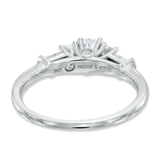 3/4 CT. T.w. Diamond Past Present FutureÂ® Engagement Ring in 14K White Gold