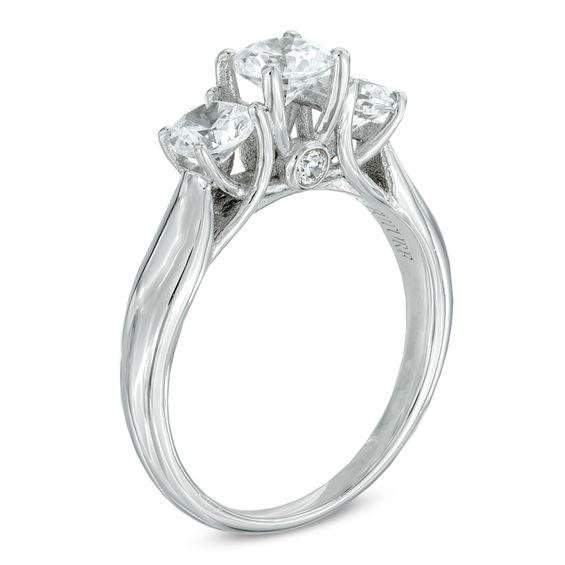 1-1/2 CT. T.W. Diamond Past Present Future® Engagement Ring in 14K White Gold 1-1/2 CT. T.W. Diamond Past Present Future® Engagement Ring in 14K White Gold