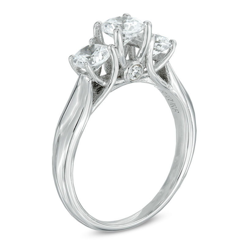 Main Image 2 of 1-1/2 CT. T.W. Diamond Past Present Future® Engagement Ring in 14K White Gold