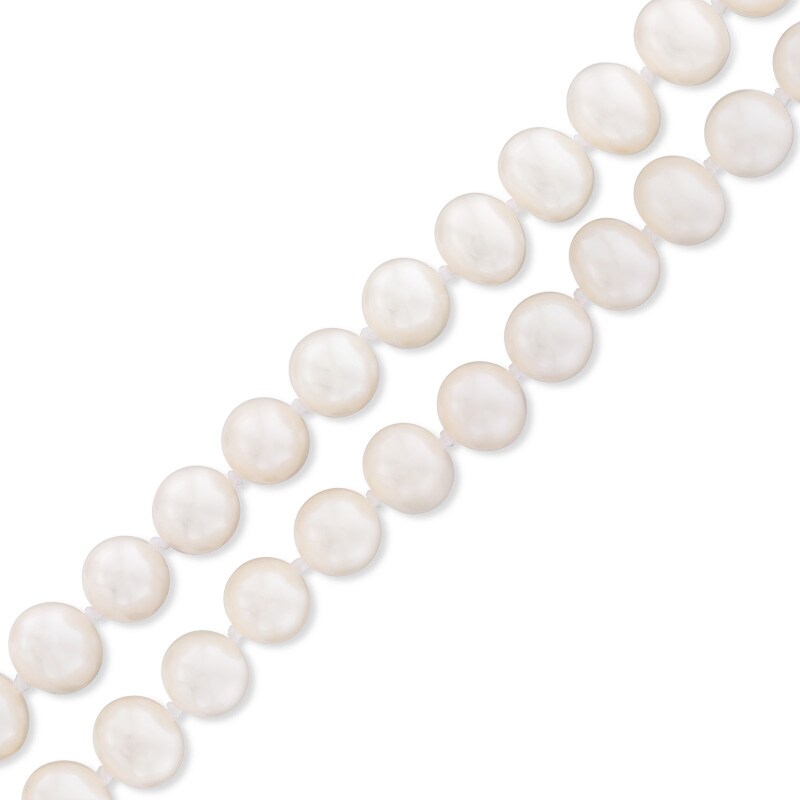 Main Image 1 of 6.0-7.0mm Freshwater Cultured Pearl Double Strand Bracelet with Sterling Silver Clasp-7.25"